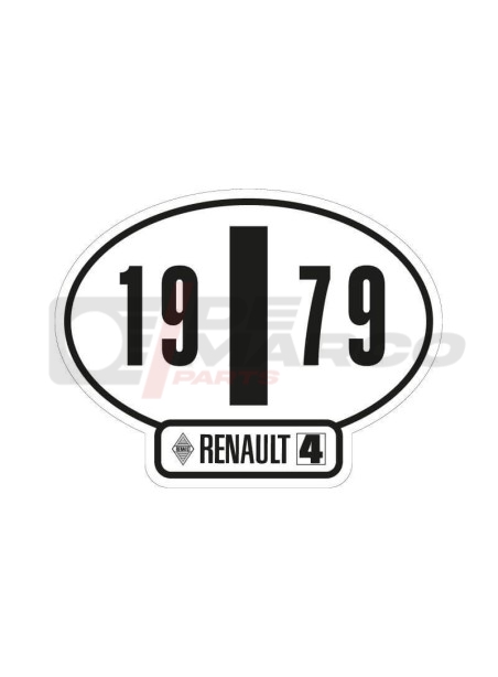 Adhésif identifiant Italie Renault 4 année 1979