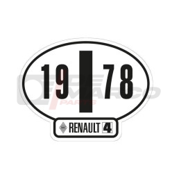 Italian identification sticker Renault 4 year 1978