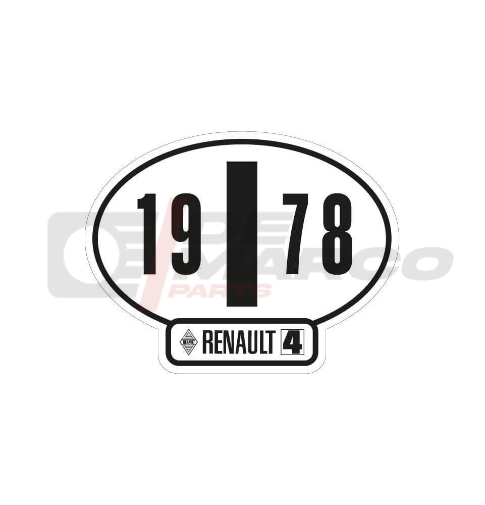 Adesivo identificativo Italia Renault 4 anno 1978