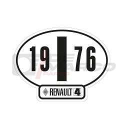 Adesivo identificativo Italia Renault 4 anno 1976