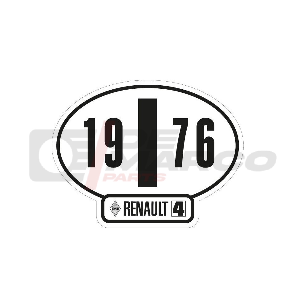 Adesivo identificativo Italia Renault 4 anno 1976