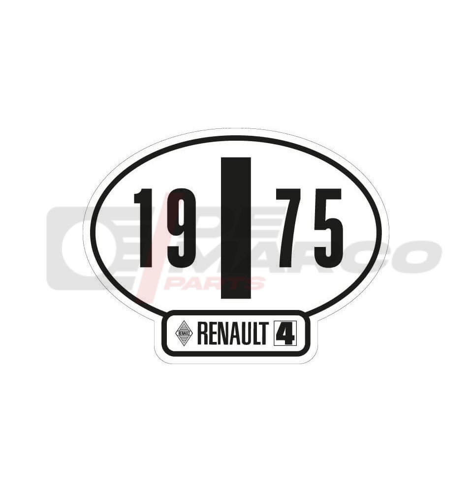 Adesivo identificativo Italia Renault 4 anno 1975