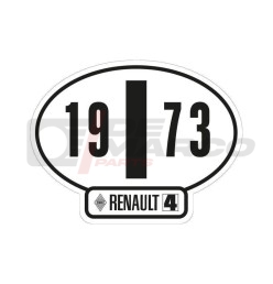 Italian identification sticker Renault 4 year 1973