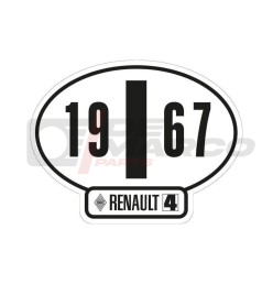 Italian identification sticker Renault 4 year 1967