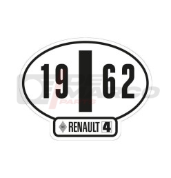 Italian identification sticker Renault 4 year 1962