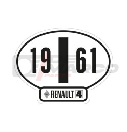 Adesivo identificativo Italia Renault 4 anno 1961