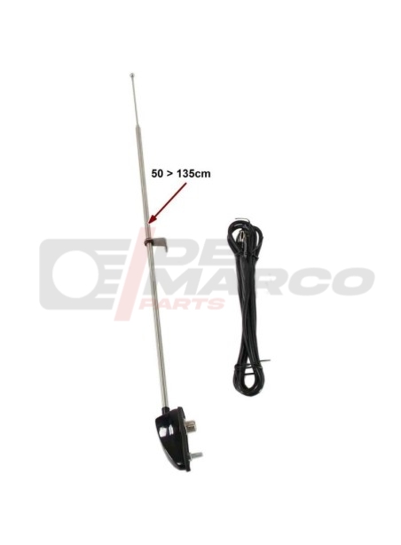 Antenna radio cromata per Renault 4,Dauphine,2CV,Dyane,HY...