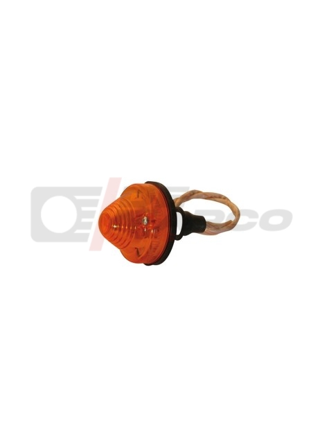 Indicator light orange complete adaptable for R4, Dauphine, Mehari, HY and DS