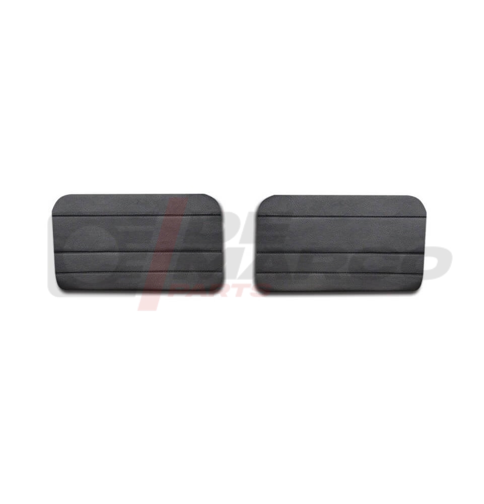 Pair of Front Door Panels in Black Vinyl for Renault 4