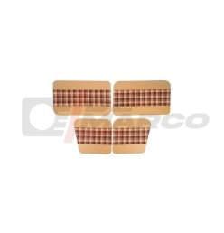 Set de 4 Panneaux de Porte "Écossais" Beige-Marron-Gris pour Renault 4