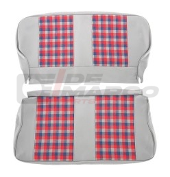 Set Seat Covers "Scottish" Grey-Red-Blue for Renault 4