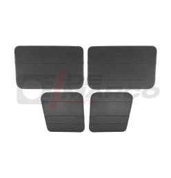 Set 4 Panneaux de Porte Vinyle Noir à Rayures Horizontales pour Renault 4