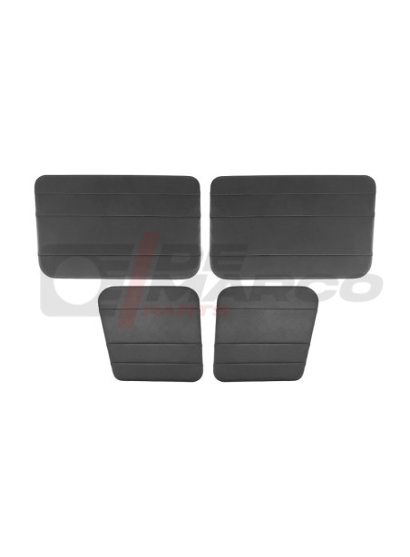 Set 4 Panneaux de Porte Vinyle Noir à Rayures Horizontales pour Renault 4