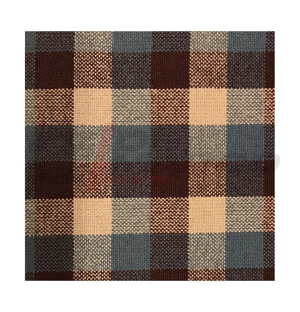 Tissu "Écossais" Beige-Marron-Gris pour Renault 4