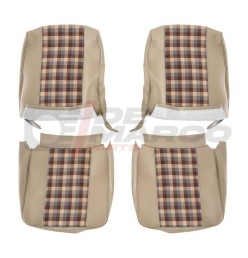 Set Rivestimenti sedili "scozzese" beige-marrone-grigio Renault 4 fino al 1980