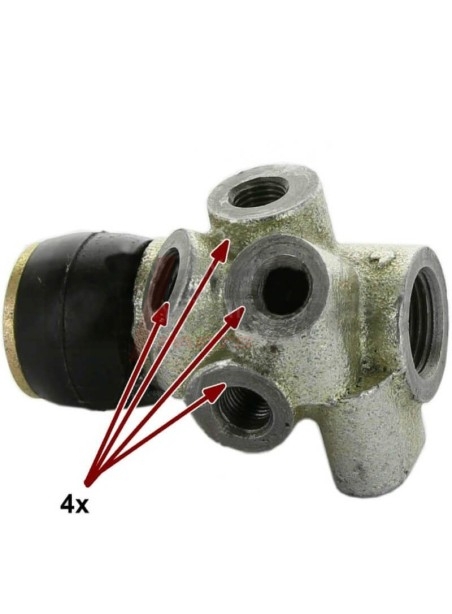 Répartiteur de freinage à 4 sorties pour R4, R5, R12 et R16