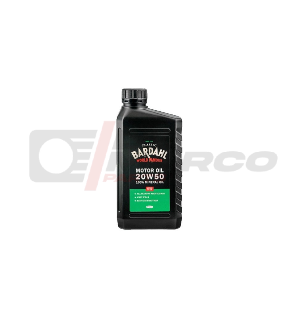 Engine Oil Bardahl 20W50 Mineral for Vintage Cars 1L