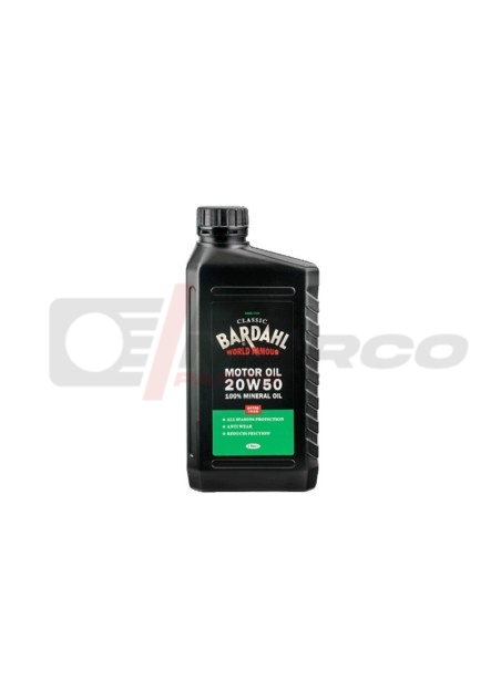 Olio Motore Bardahl 20w50 Minerale per auto d'epoca da 1L