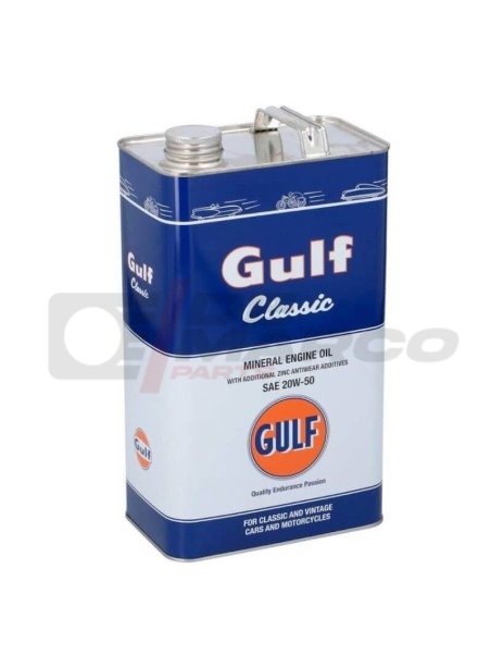 Huile moteur minérale Gulf Classic 20w50 pour voitures anciennes