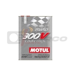 Huile moteur synthétique Motul 300v Competition 15w50 pour voitures anciennes réglées