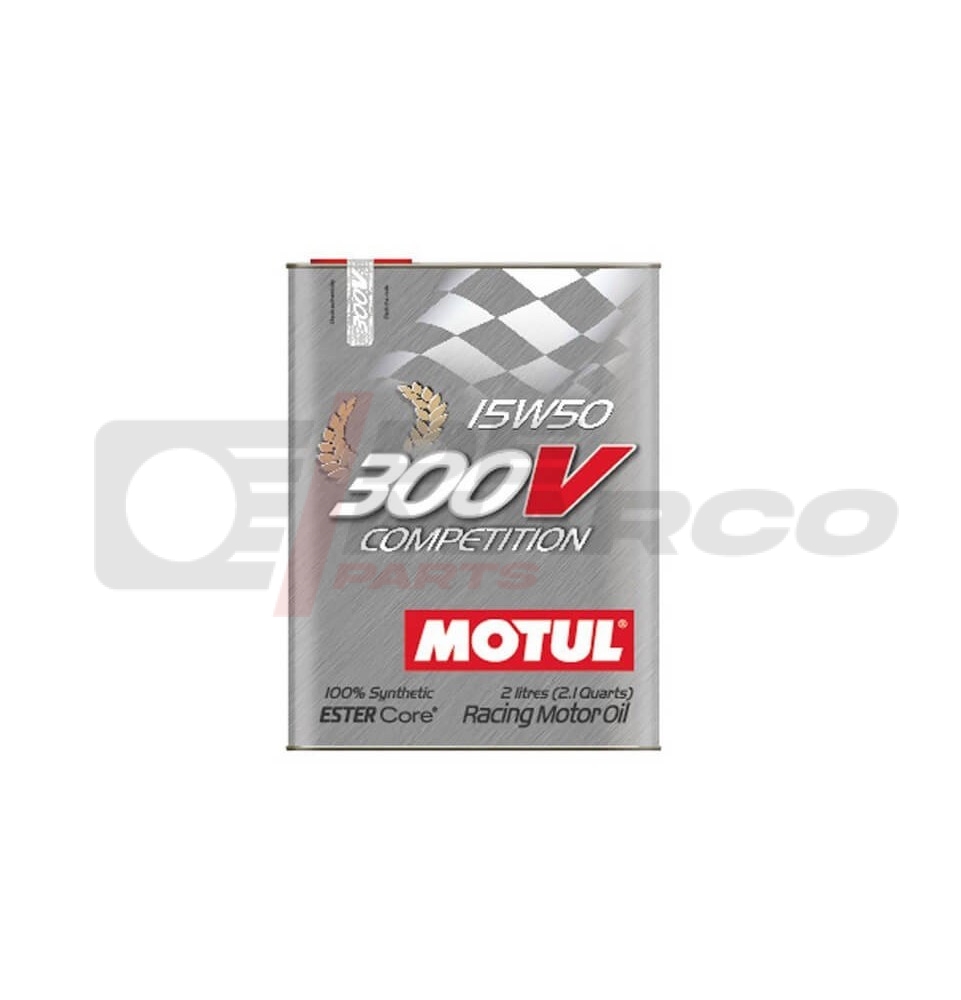 Huile moteur synthétique Motul 300v Competition 15w50 pour voitures anciennes réglées