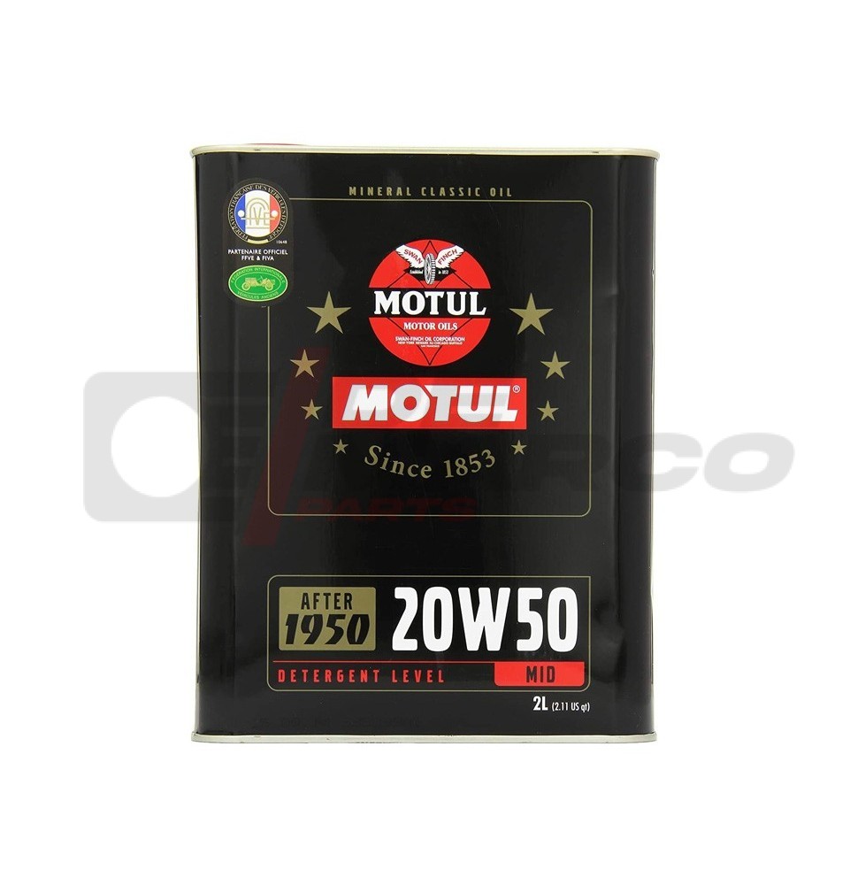 Olio motore Motul 20w50 minerale multigrado, per auto d'epoca