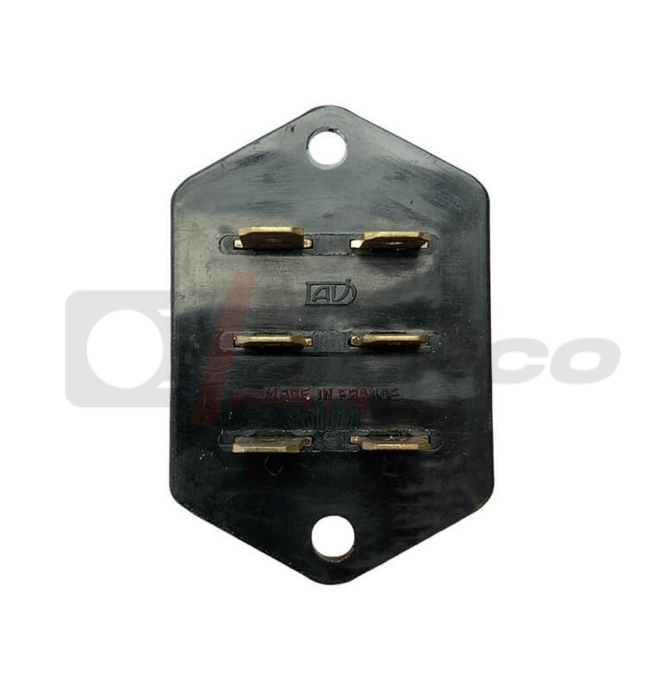 Original black colored electrical fuse connector for vintage Renault vehicles