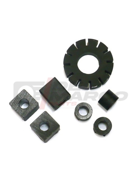 Kit gommini riparazione motorino tergicristallo color nero per veicoli d'epoca Renault, Citroen e Peugeot