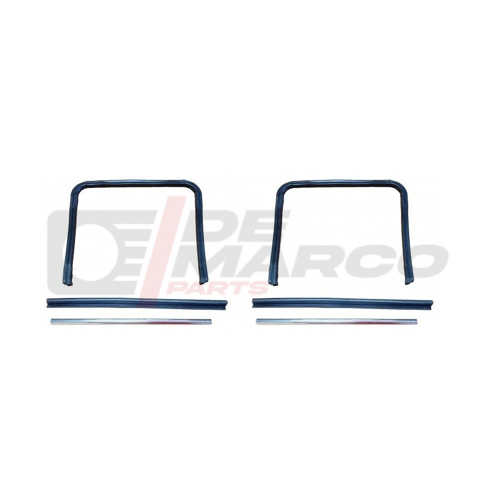 Rear Door Glass Seals Kit for Renault Dauphine