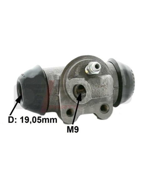 Rear Right Brake Cylinder for Renault Dauphine and Floride