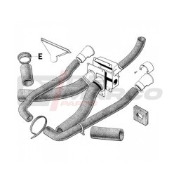 Joint rond pour canalisation de chauffage sur passages de roues Citroën 2CV, Dyane et Méhari