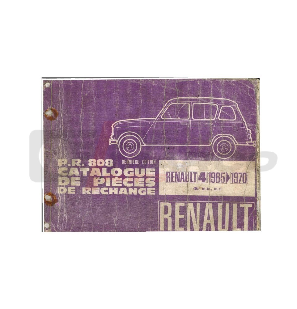 Catalogue de Pièces Détachées Original Renault PDF R4 845cc et R4 F4