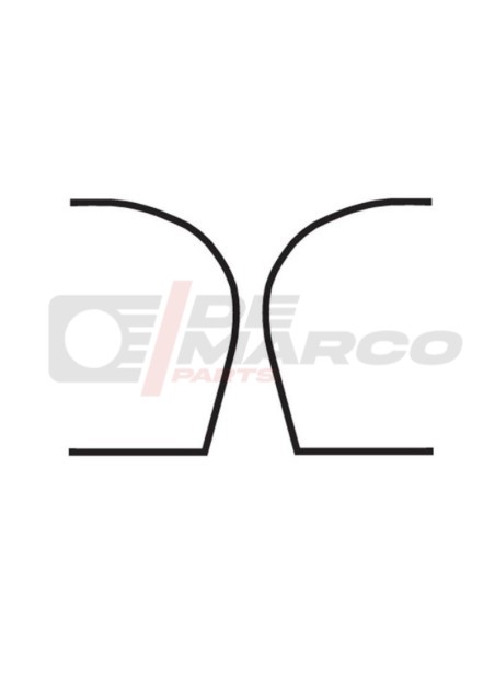 Pair of rear door gaskets for Citroën 2CV