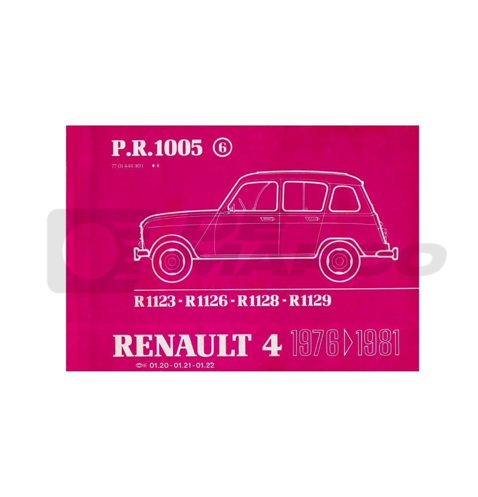 Catalogo ricambi originale Renault PDF R4 845cc e 1108cc