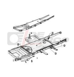 Adhesive gasket for body/chassis for Citroën 2CV, Dyane, Mehari and Ami 6/8