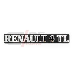 Chrome RENAULT 4 TL inscription with black plastic base