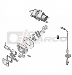 Red silicone spark plug cables for Citroen 2CV and derivatives