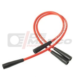 Red silicone spark plug cables for Citroen 2CV and derivatives