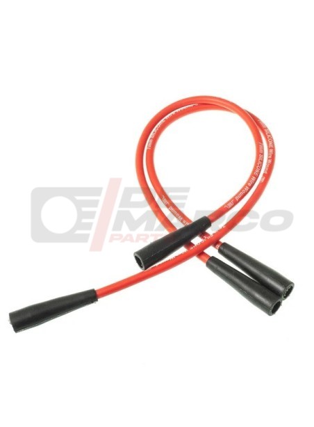 Red silicone spark plug cables for Citroen 2CV and derivatives